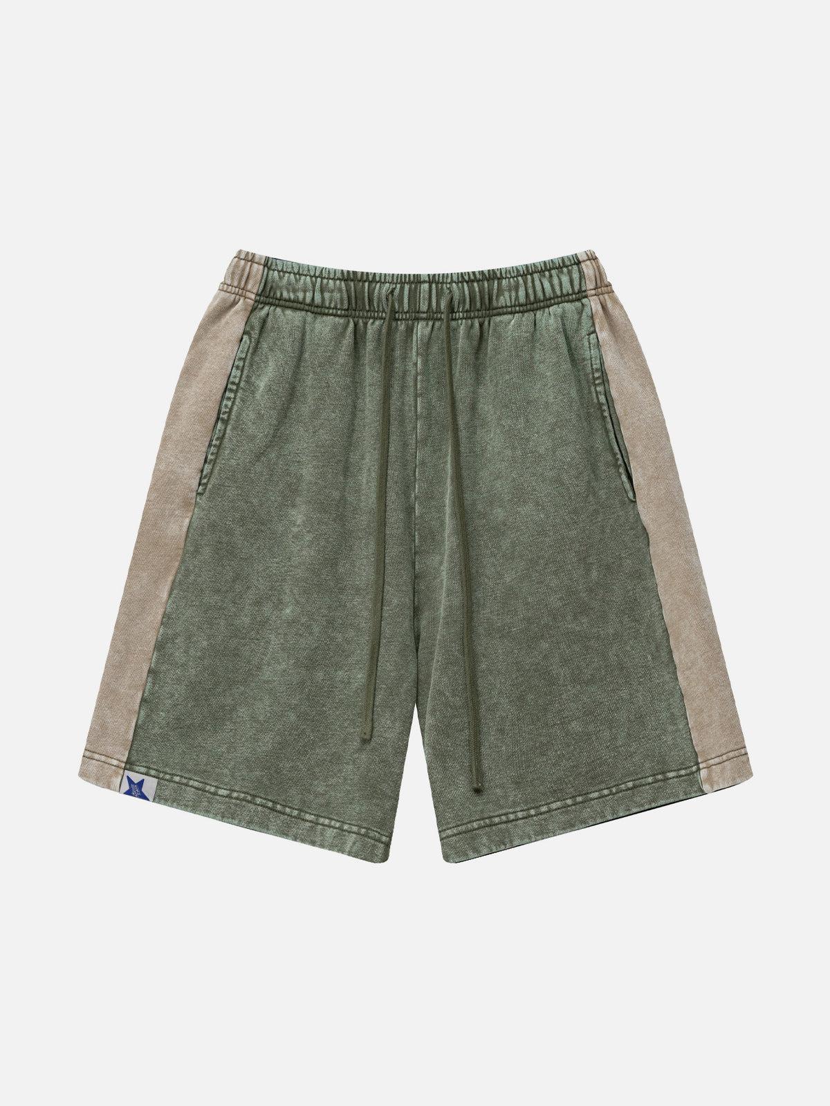 Aelfric Eden Color Blocking Washed Shorts Product Image