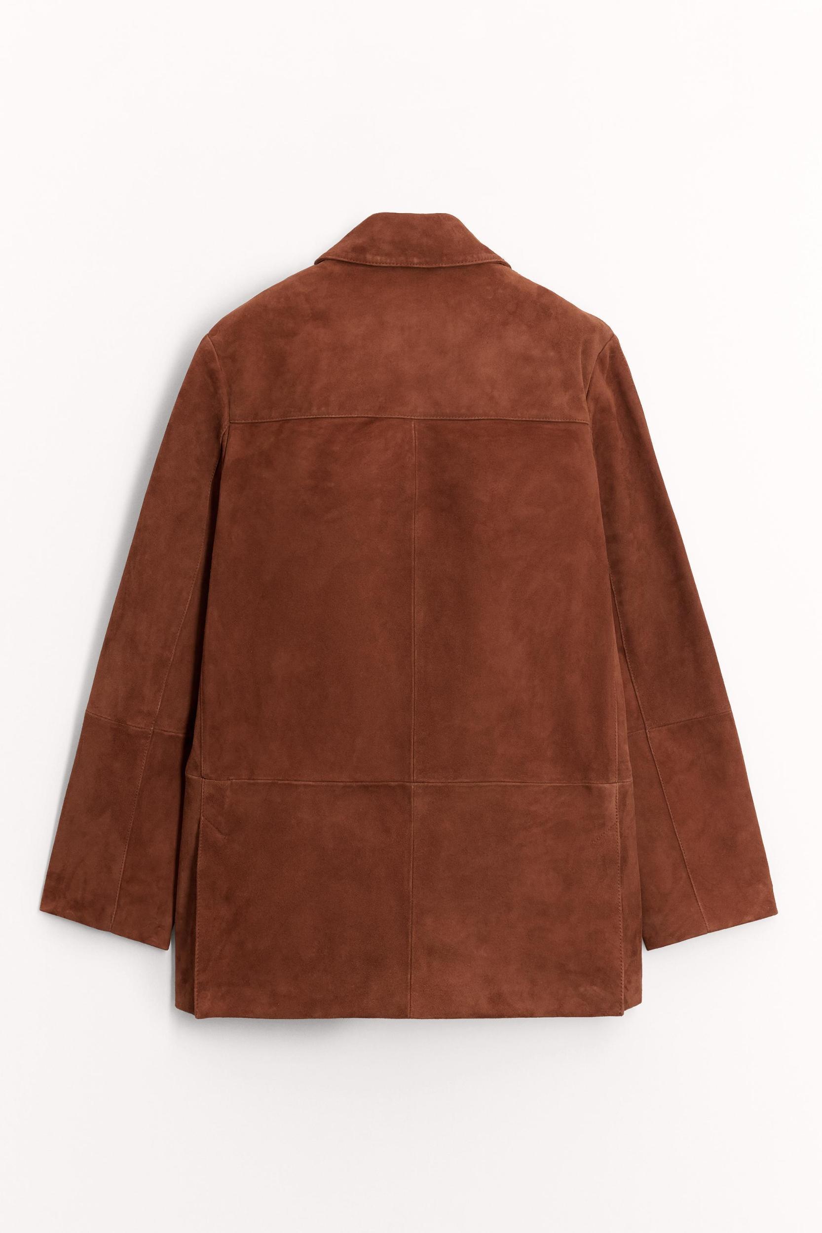 100% SUEDE LEATHER BLAZER ZW COLLECTION Product Image
