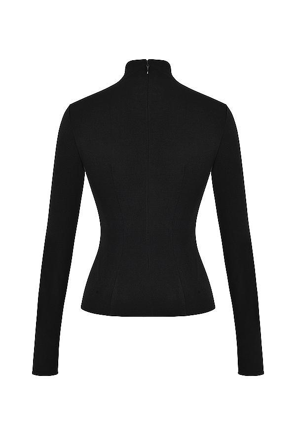 Lori Black Crystallised Lace Up Top Product Image