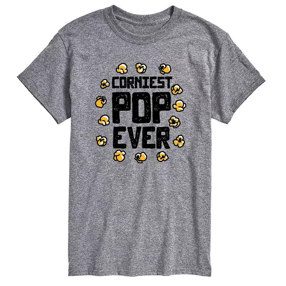 Men's Corniest Pop Ever Popcorn Graphic Tee, Size: XXL, Gray Product Image