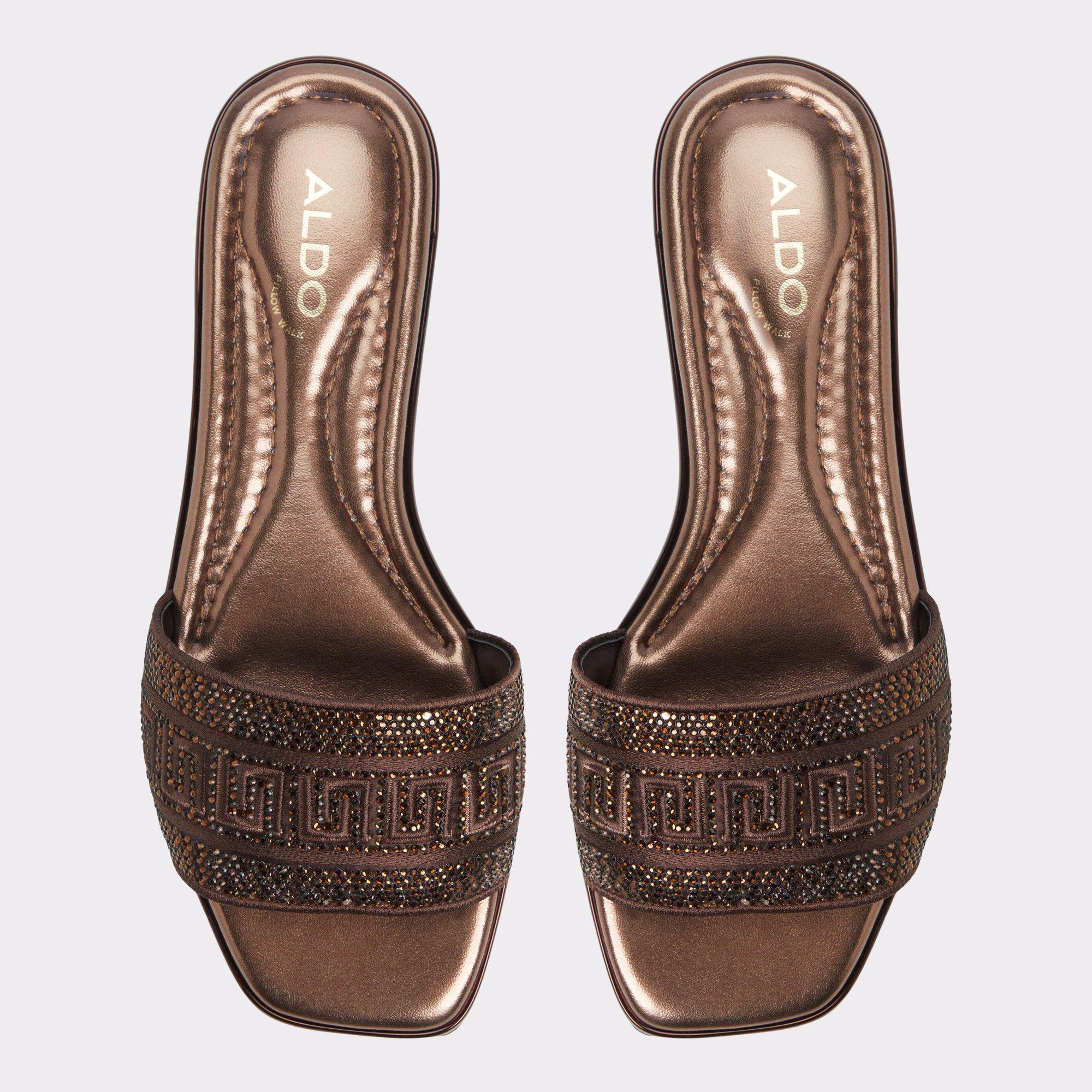 ALDO Oceania - Women's Flat Sandals - Brown, Size 9 Product Image