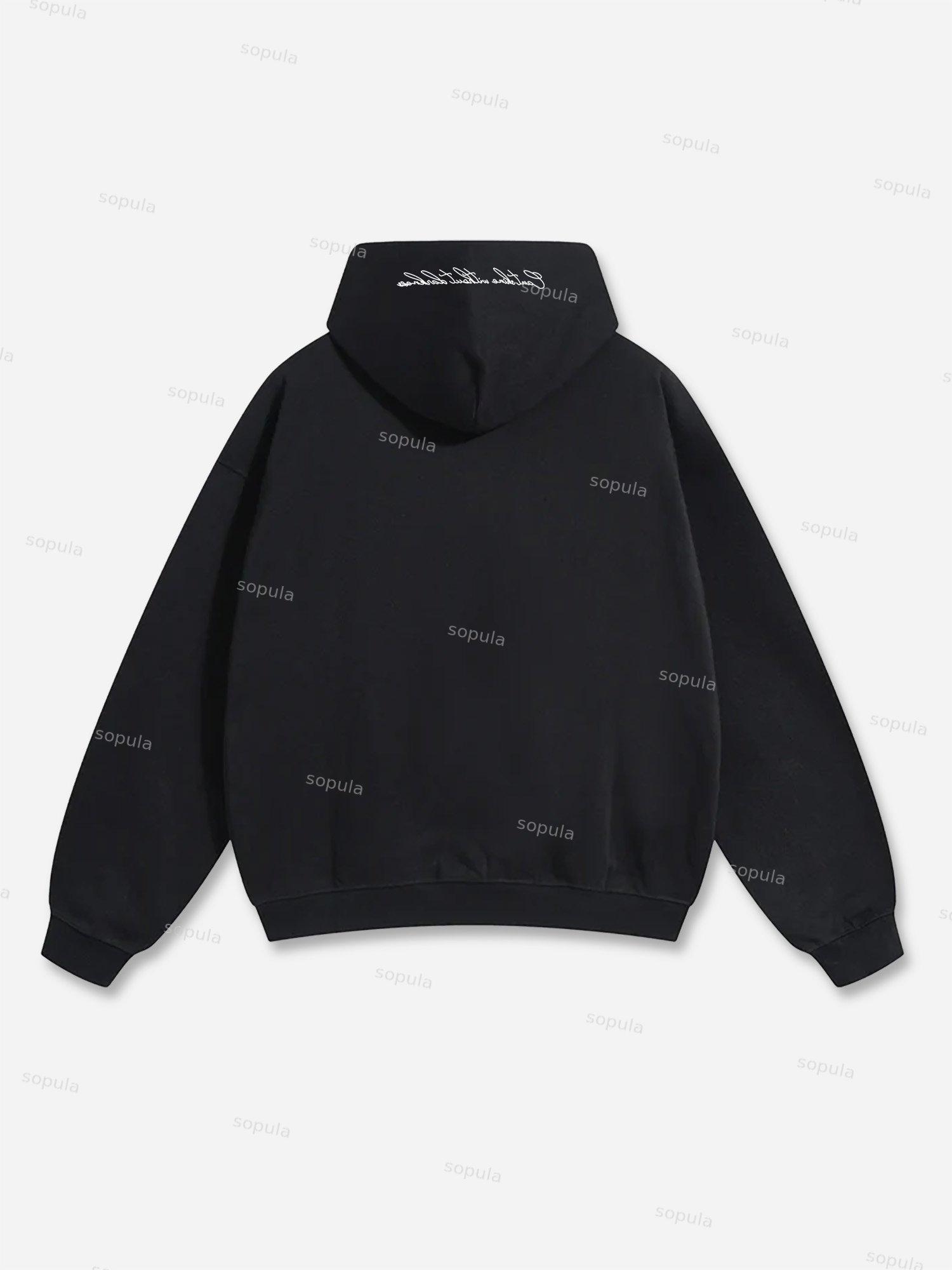 Vampire Cross Graphic Black Hoodie Product Image