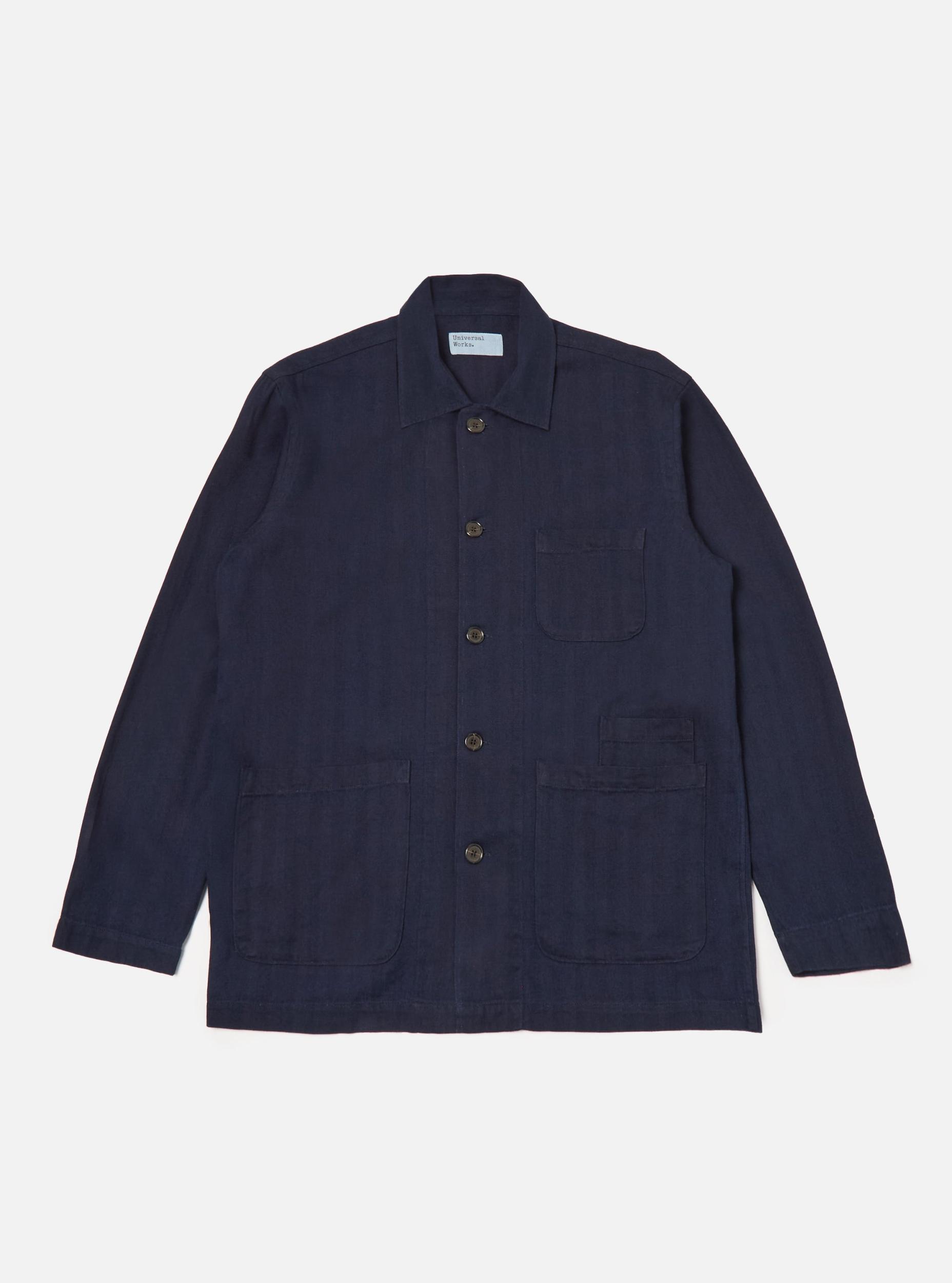 Indigo Herringbone Denim Bakers Overshirt Product Image