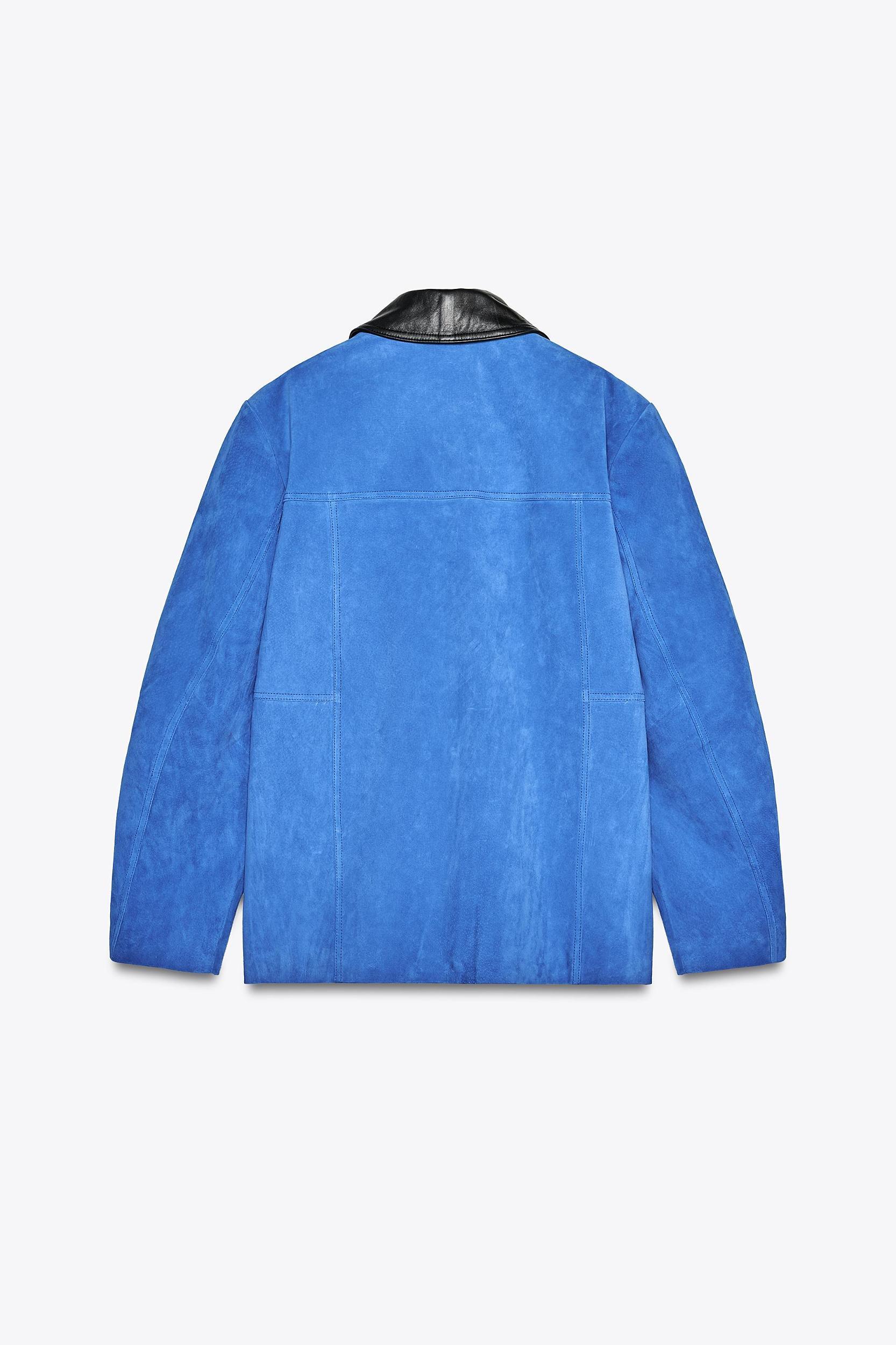 OVERSIZED SUEDE COMBINATION JACKET Product Image