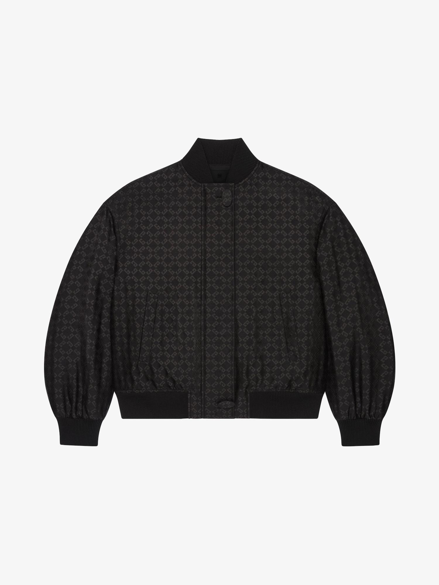 Oversized 2-in-1 bomber in monogram 72 jacquard Product Image