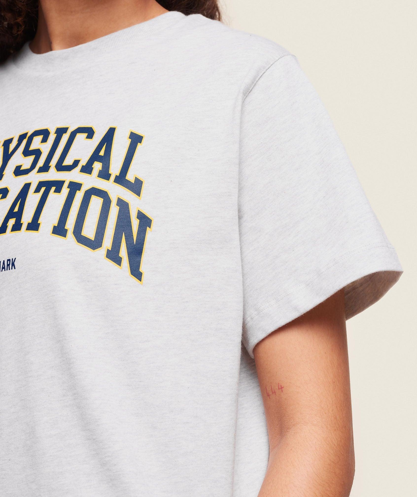 Gymshark Phys Ed T-Shirt - Light Grey Marl Female Product Image
