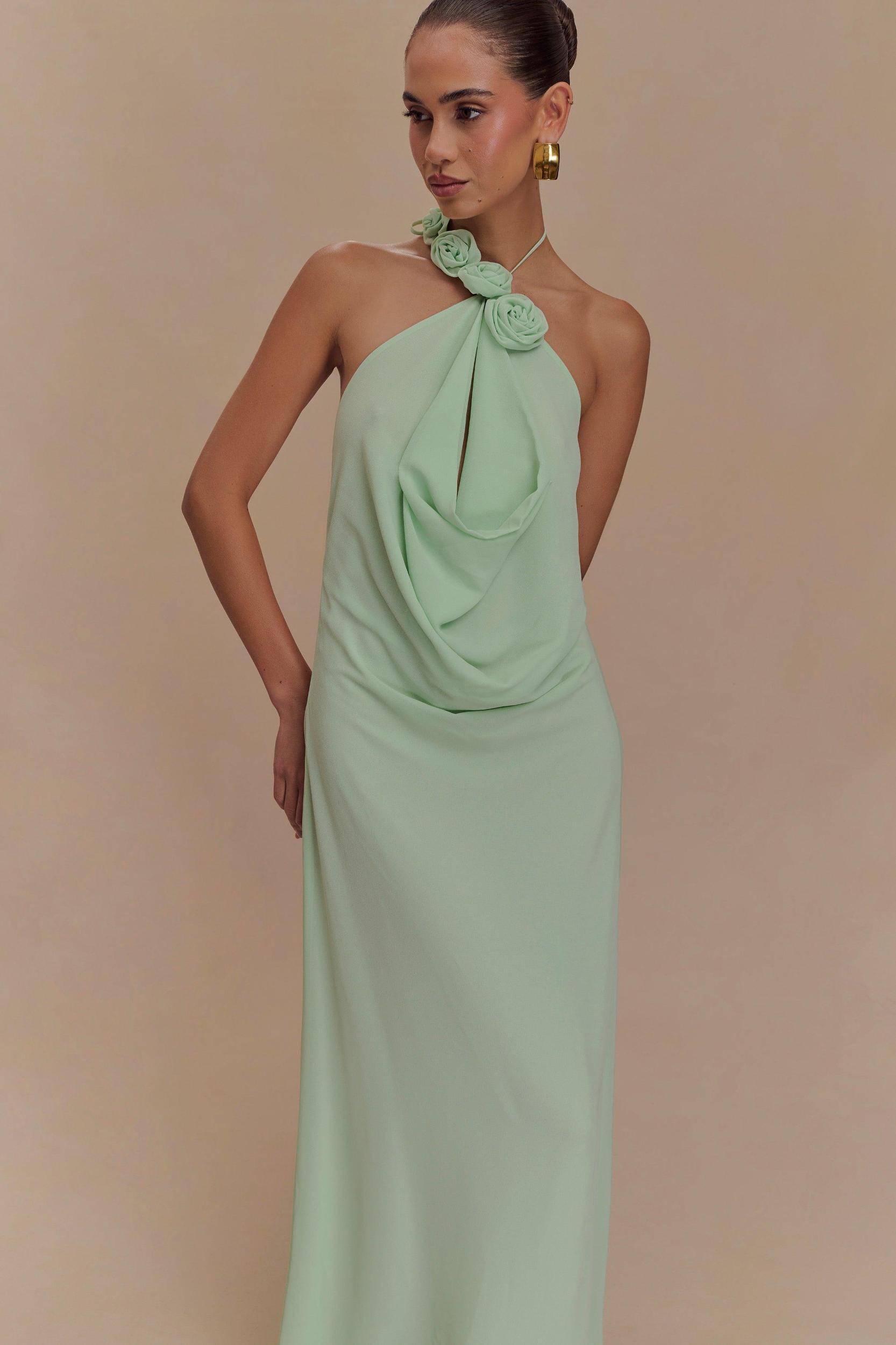 Rosalia Cowl Neck Maxi Dress - Sage Product Image
