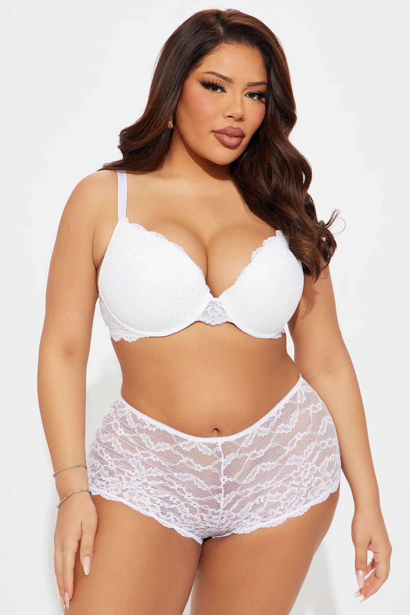 Nova Lace Push Up Bra - White Product Image