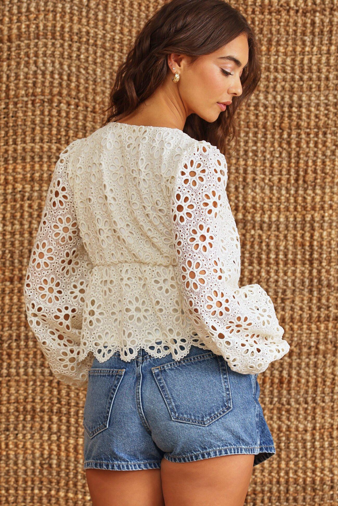 Fallon Lace Babydoll Top Product Image
