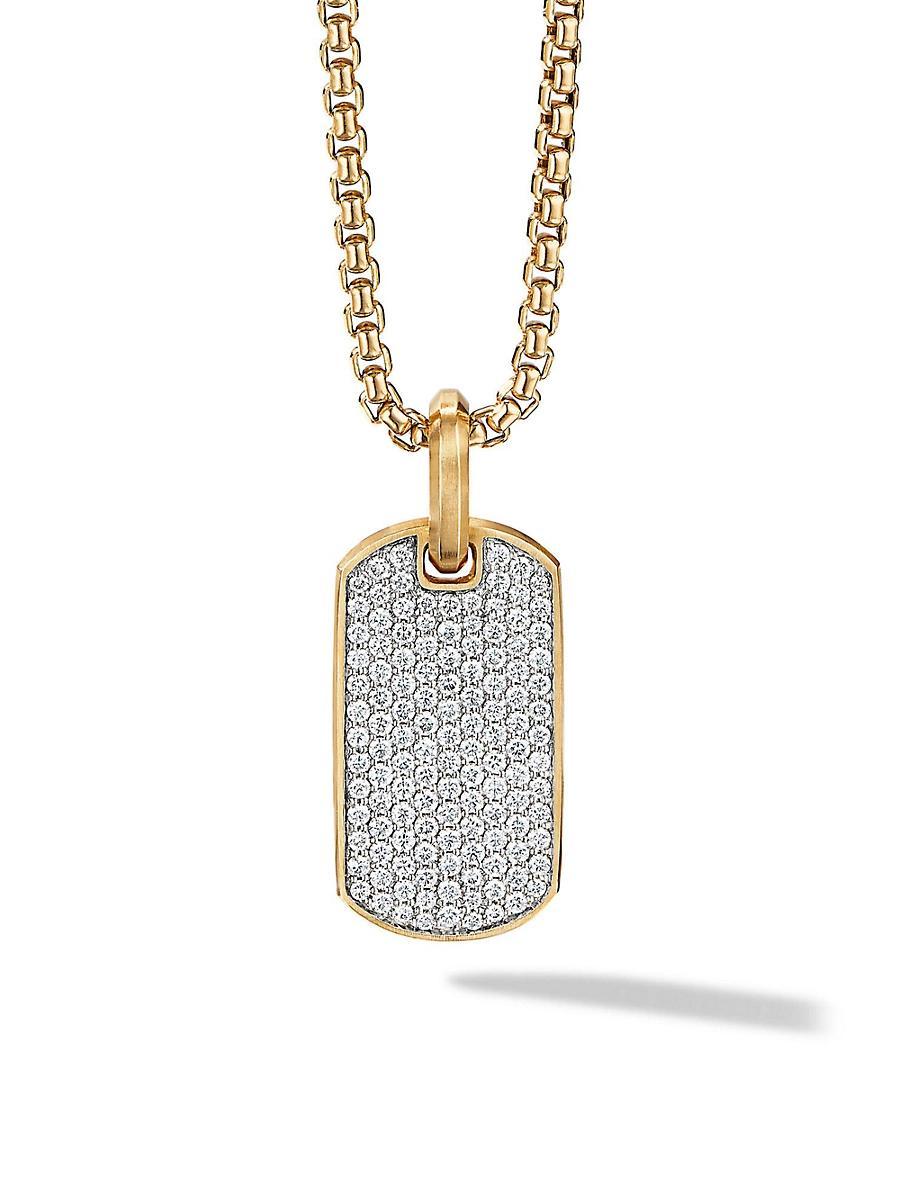 Mens Chevron Tag in 18K Yellow Gold Product Image
