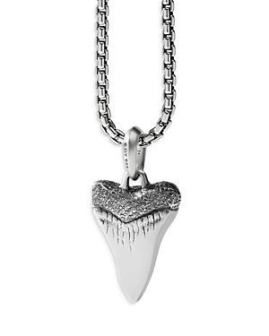 Mens Shark Tooth Amulet in Sterling Silver, 25.8mm Product Image
