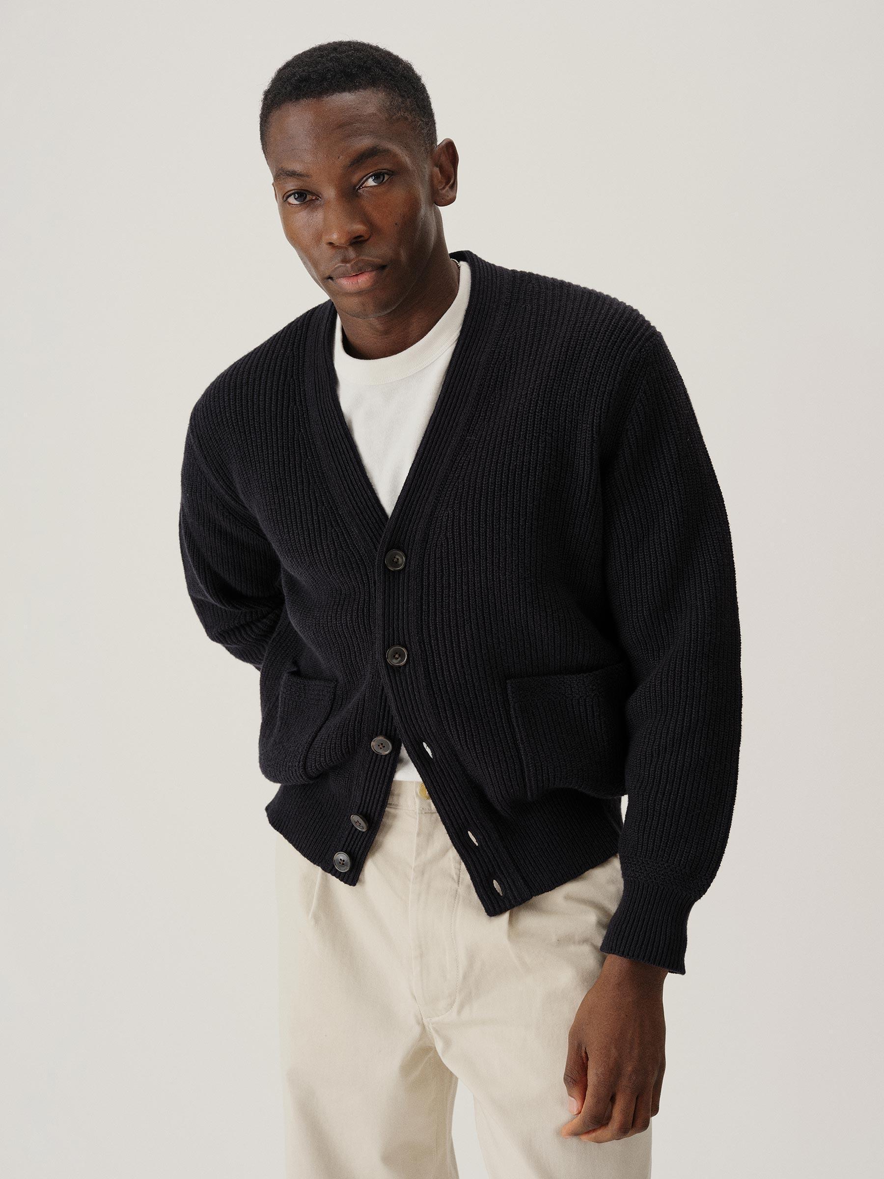 India Ink Seafarer Cotton Rib Cardigan Product Image