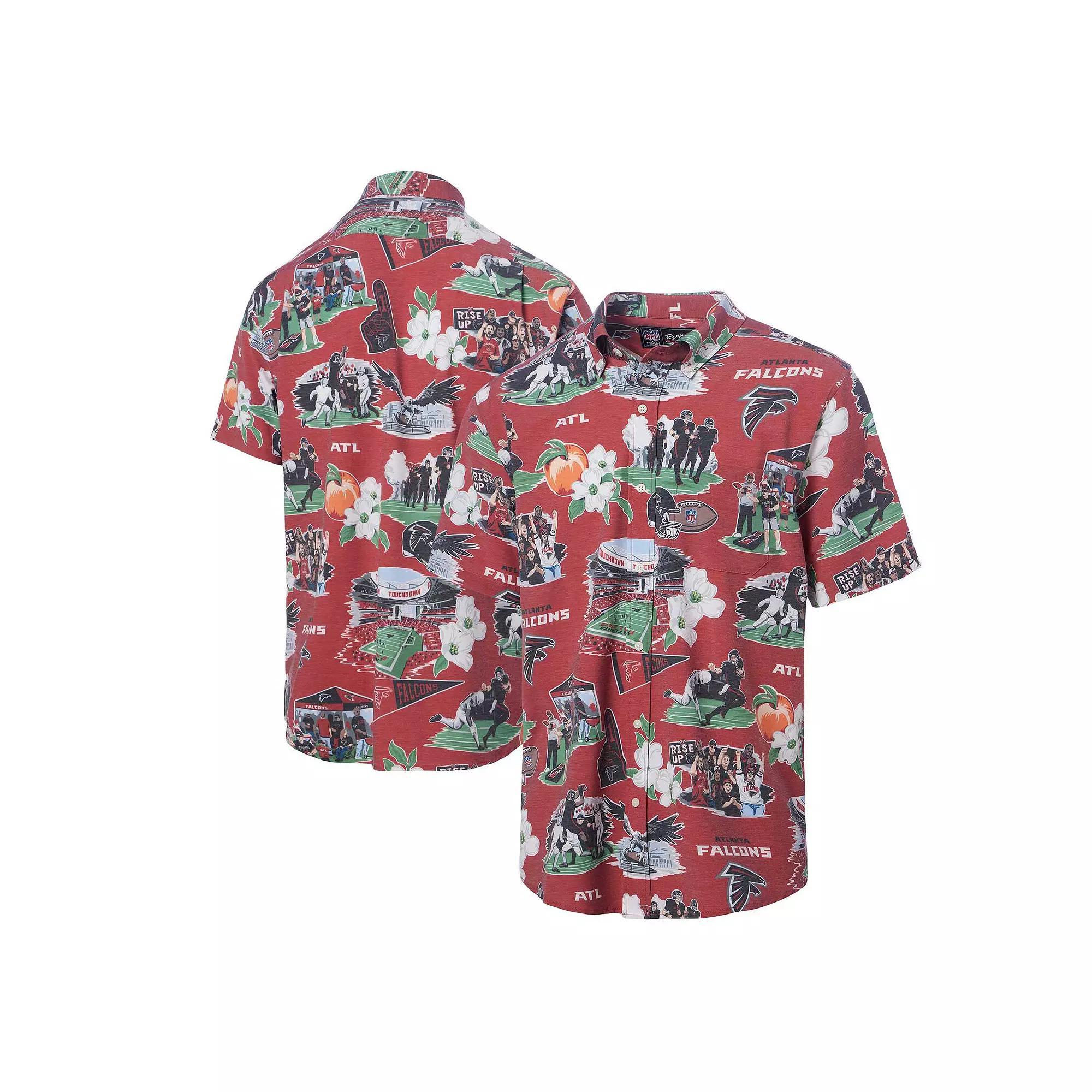 Men's Reyn Spooner Red Atlanta Falcons Scenic Button-Down Shirt, Size: XXL Product Image