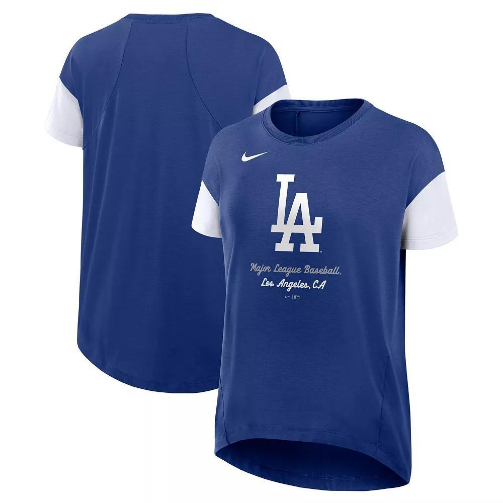Women's Nike Royal Los Angeles Dodgers Flowy T-Shirt, Size: 2XL, Blue Product Image