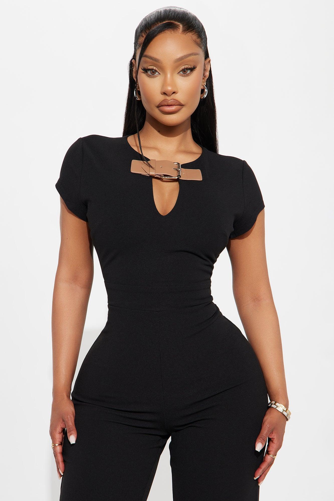 Harper Buckle Jumpsuit - Black Product Image