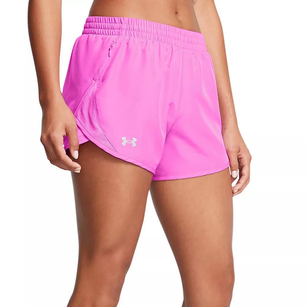 Women's Under Armour Fly-By Shorts, Size: Medium, Vivid Pink Product Image
