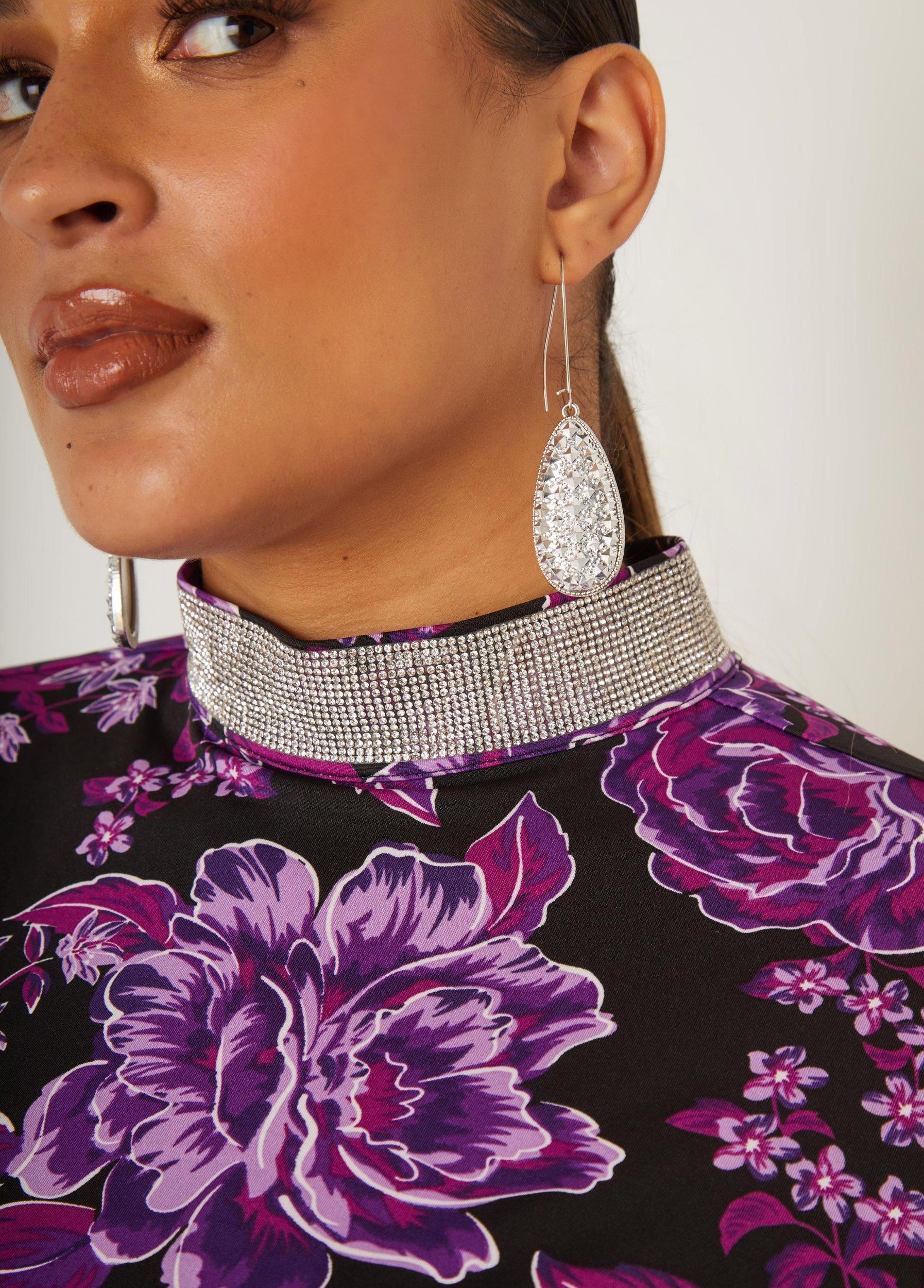 Crystal Embellished Floral Top Product Image