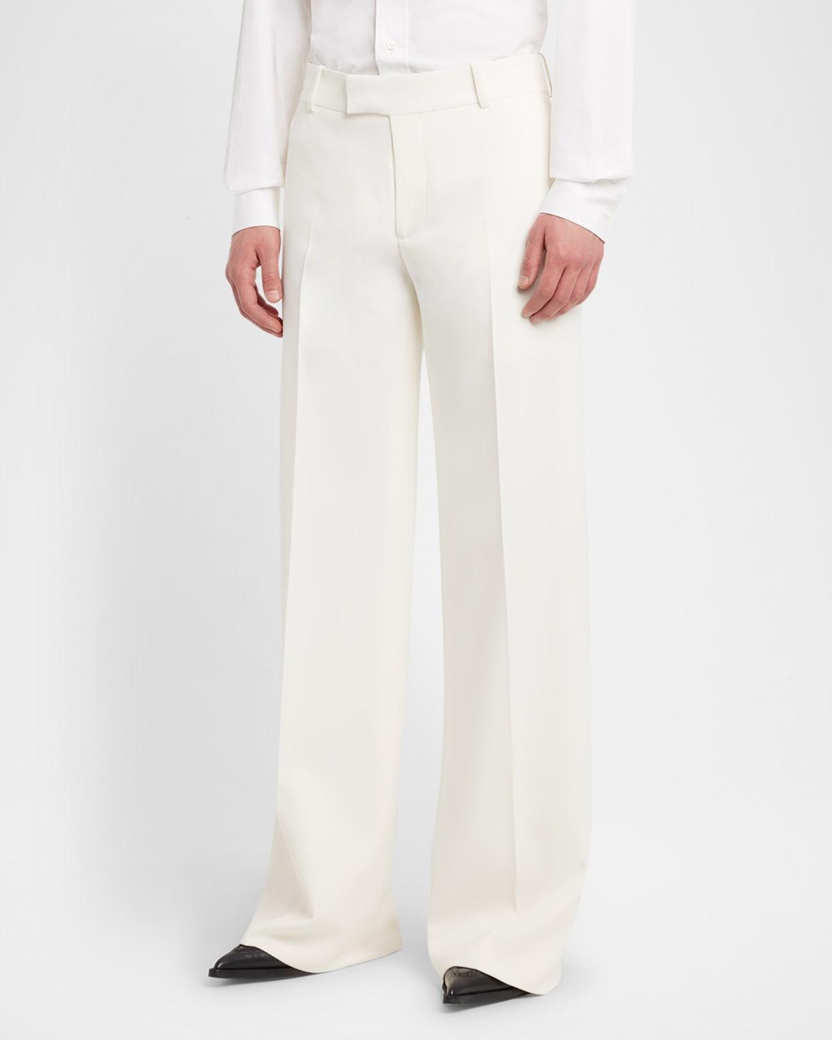 Mens Grain de Poudre Wide-Leg Trousers Product Image