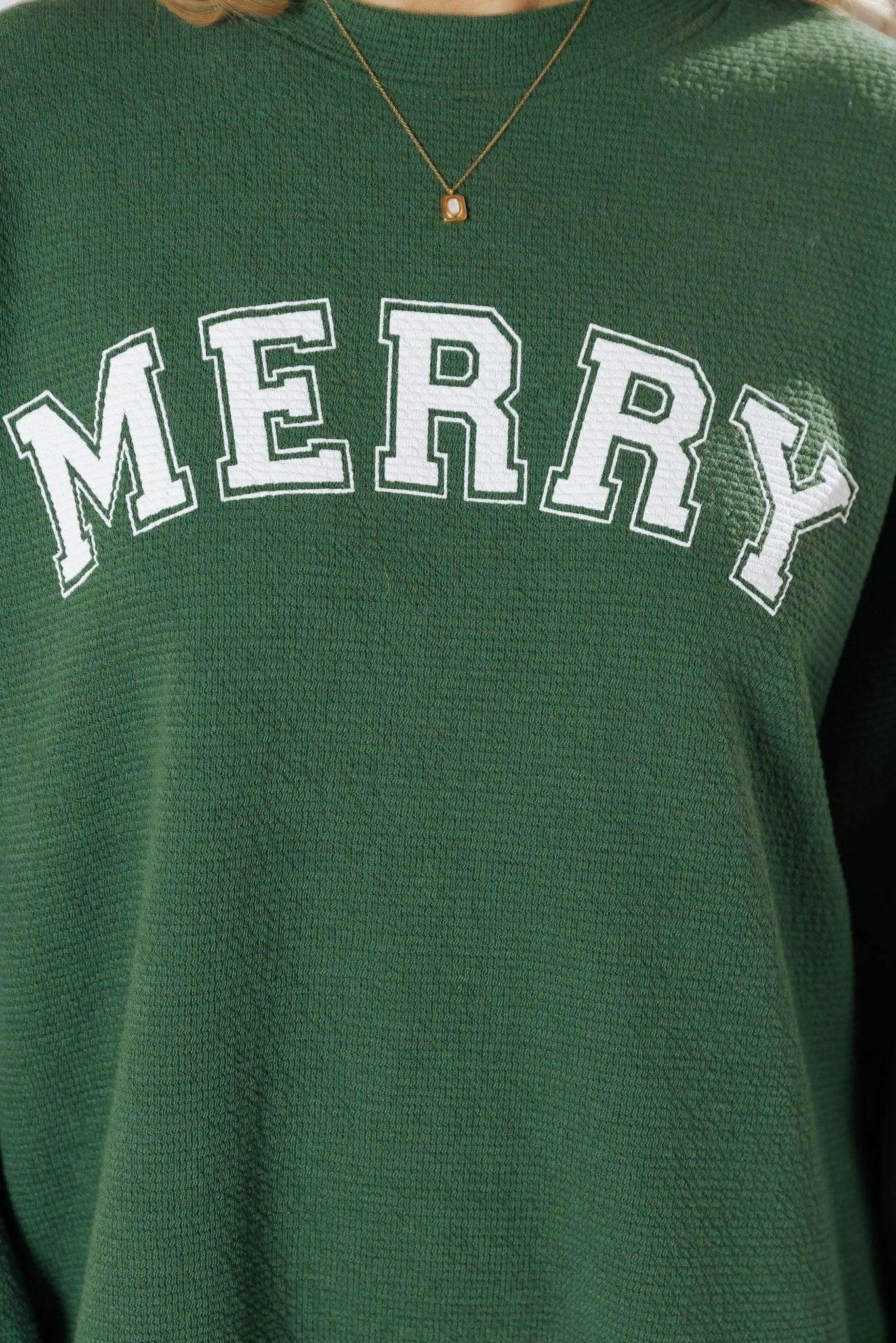 Merry Green Graphic Sweatshirt - FINAL SALE Product Image