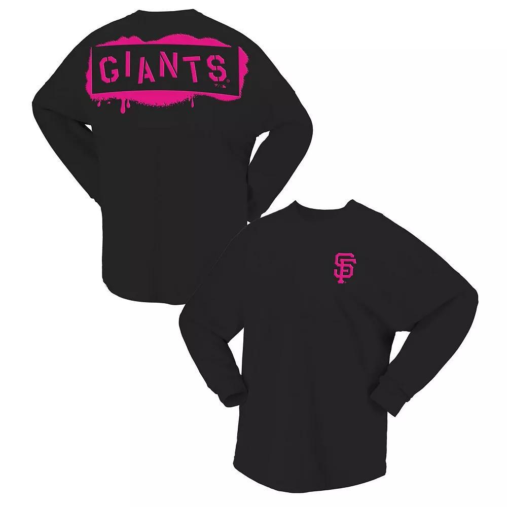 Women's Fanatics  Black San Francisco Giants Neon Jersey Long Sleeve T-Shirt, Size: XS Product Image