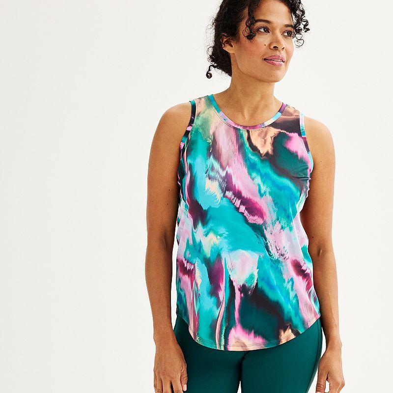 Women's Tek Gear® Dry Tek Tank Top, Size: XXL, Pink Watercolor Product Image