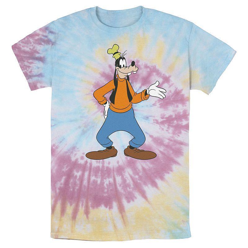 Men's Disney Goofy Traditional Pose Wash Tee, Size: Large, White Blue Product Image