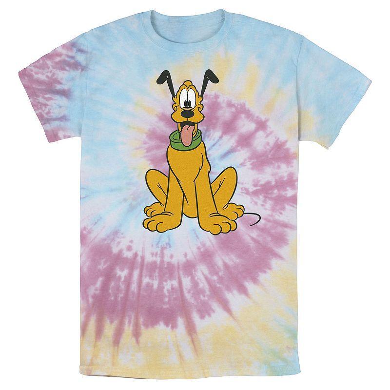 Men's Disney Mickey Mouse Pluto The Dog Portrait Wash Tee, Size: XXL, Black Grey Product Image