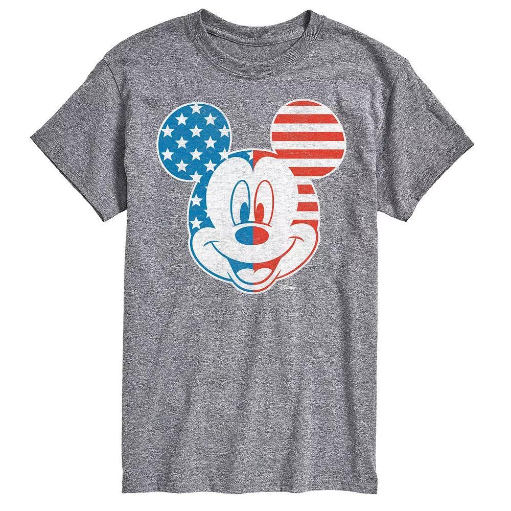 Disney's Mickey Mouse Men's Face America Graphic Tee, Size: XXL, Gray Product Image