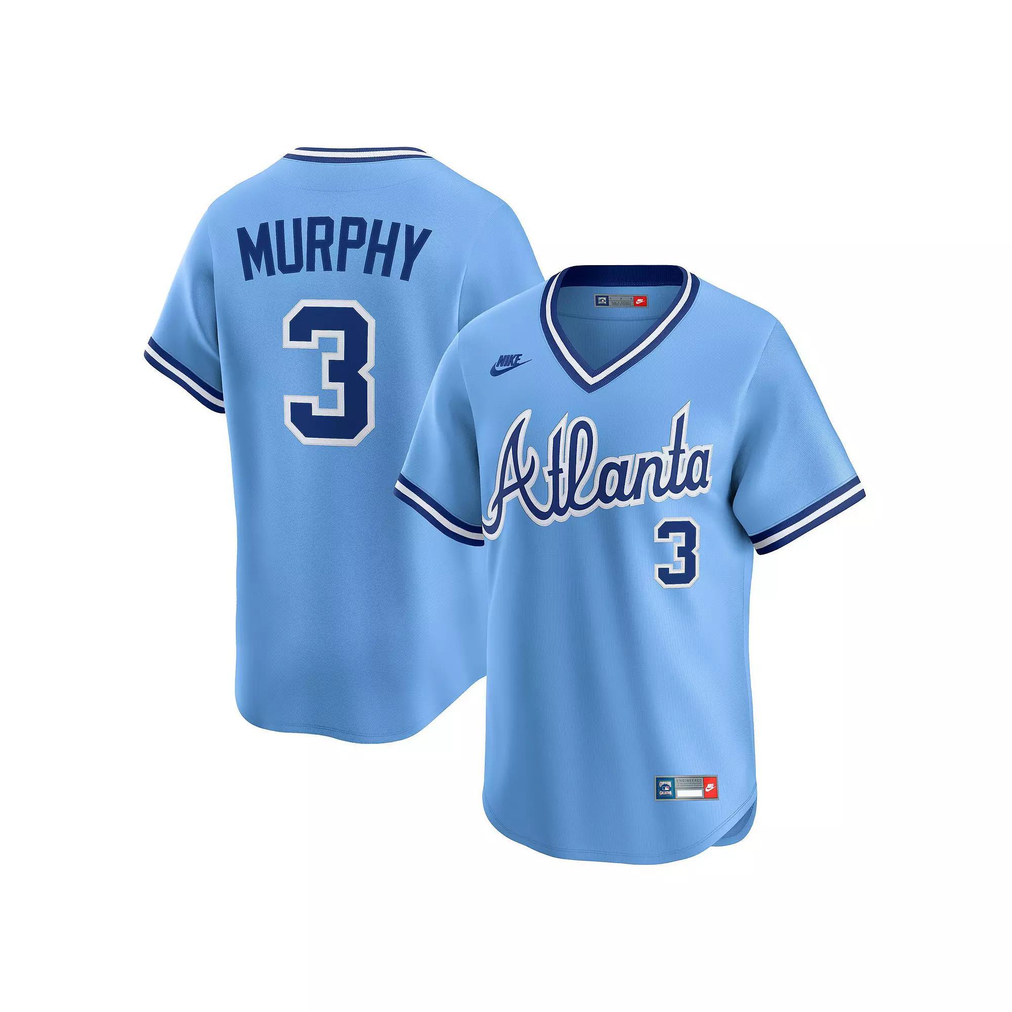 Men's Nike Dale Murphy Light Blue Atlanta Braves Throwback Cooperstown Collection Limited Jersey, Size: Large Product Image