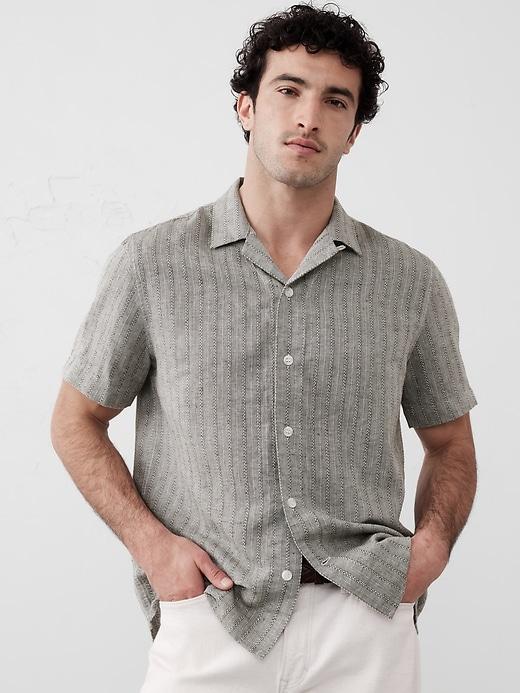 Linen-Blend Resort Shirt Product Image