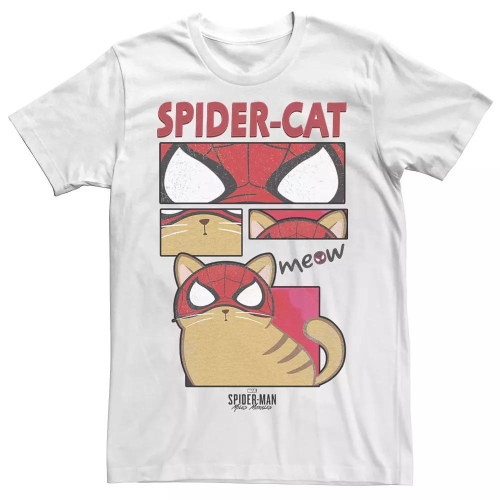 Men's Marvel Spider-Cat Comic Pane Tee, Size: XL, White Product Image