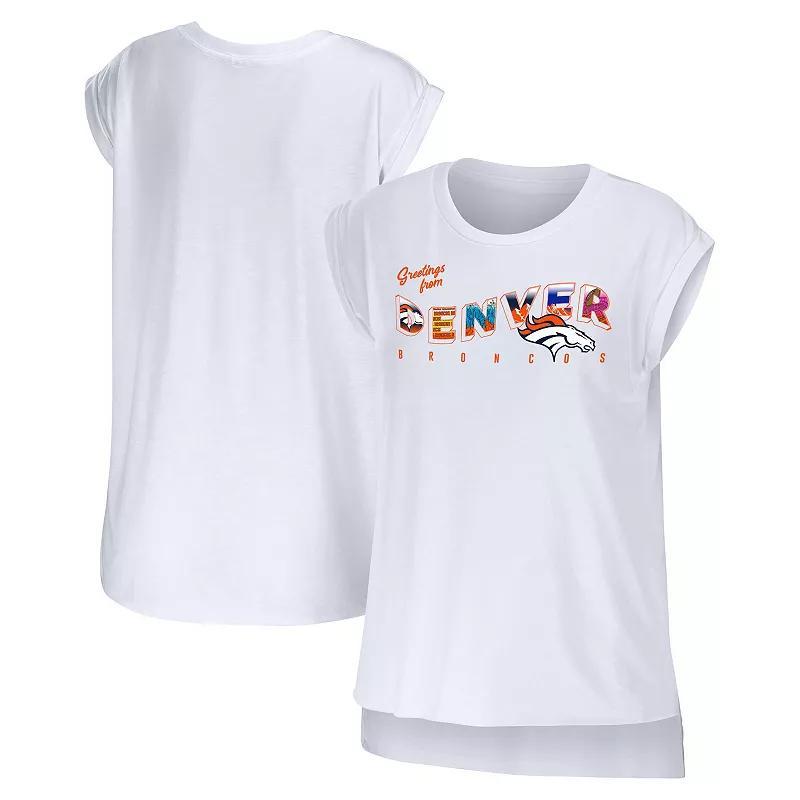 Womens WEAR by Erin Andrews Chicago Cubs Greetings From T-Shirt Product Image