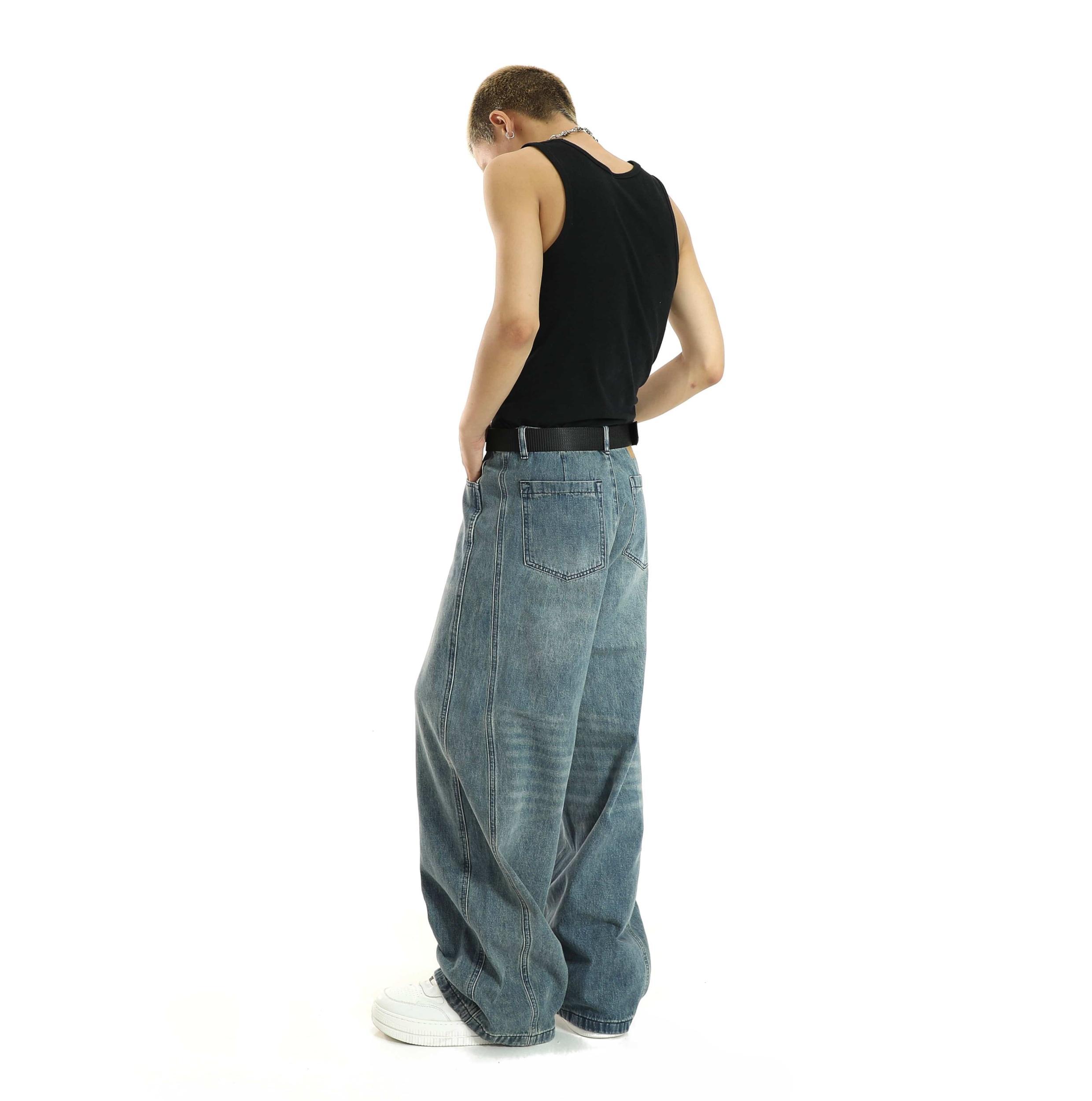 RT No. 9603 BLUE BAGGY DENIM JEANS Product Image