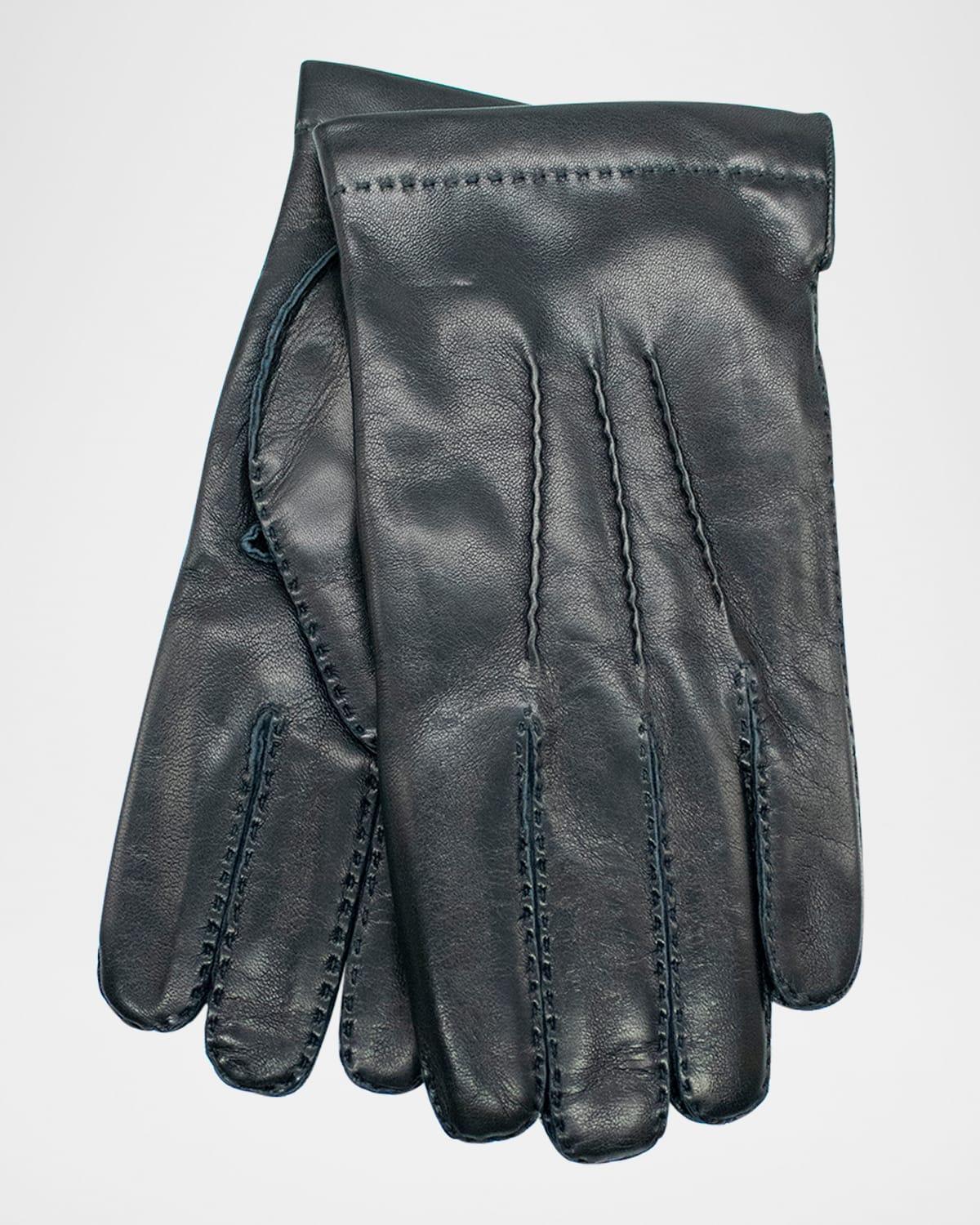 Mens Cashmere-Lined Handsewn Leather Gloves Product Image
