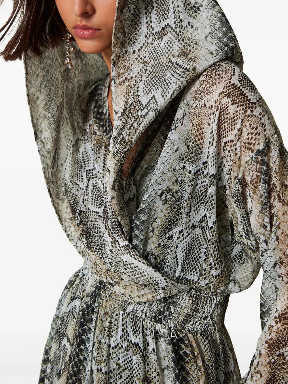 snake-print creponne maxi dress Product Image