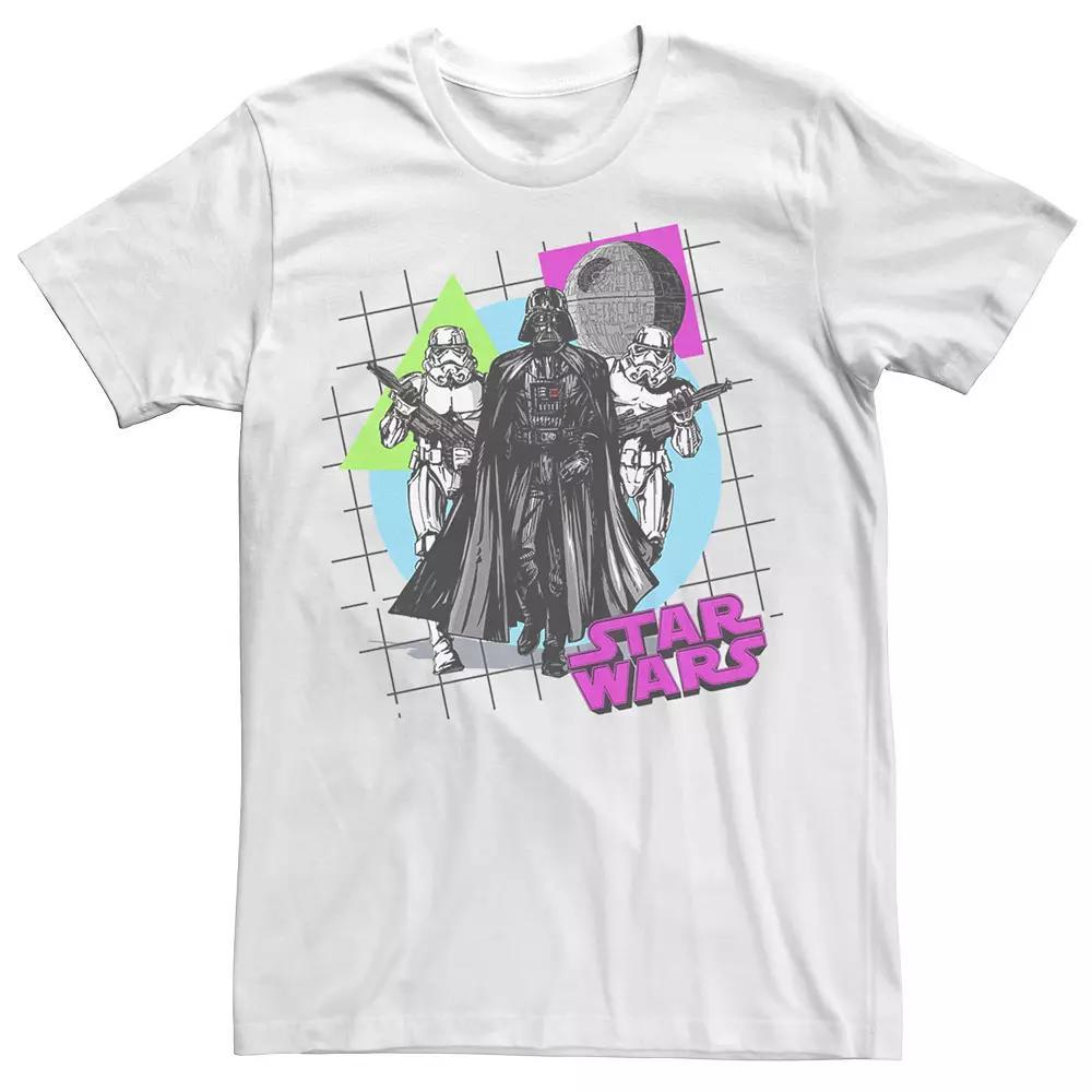 Men's Star Wars Darth Vader And Stormtroopers Retro Shapes Tee, Size: XXL, White Product Image