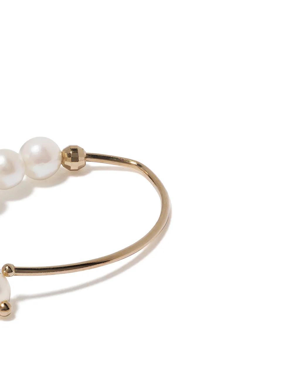 MIZUKI 14kt Yellow Gold Sea Of Beauty Hook Pearl Earrings Product Image