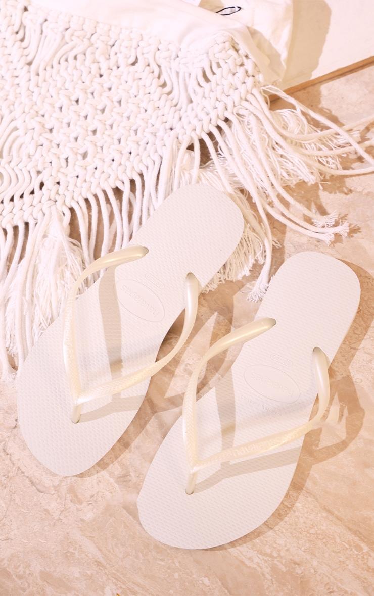 White Havaianas Slim Product Image