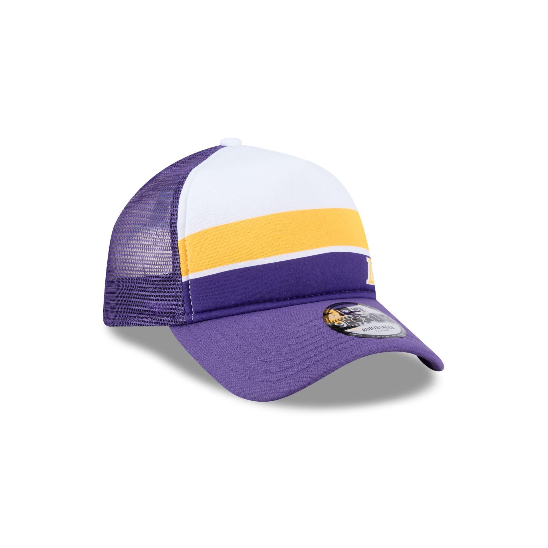 Golden State Warriors Color Block 9FORTY A-Frame Trucker Snapback Hat Male Product Image