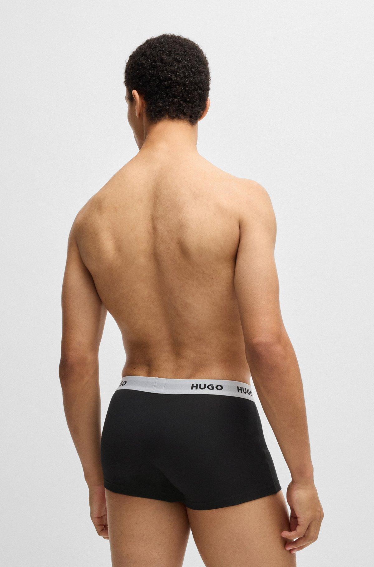 Three-pack of stretch-cotton trunks with logo waistbands Product Image