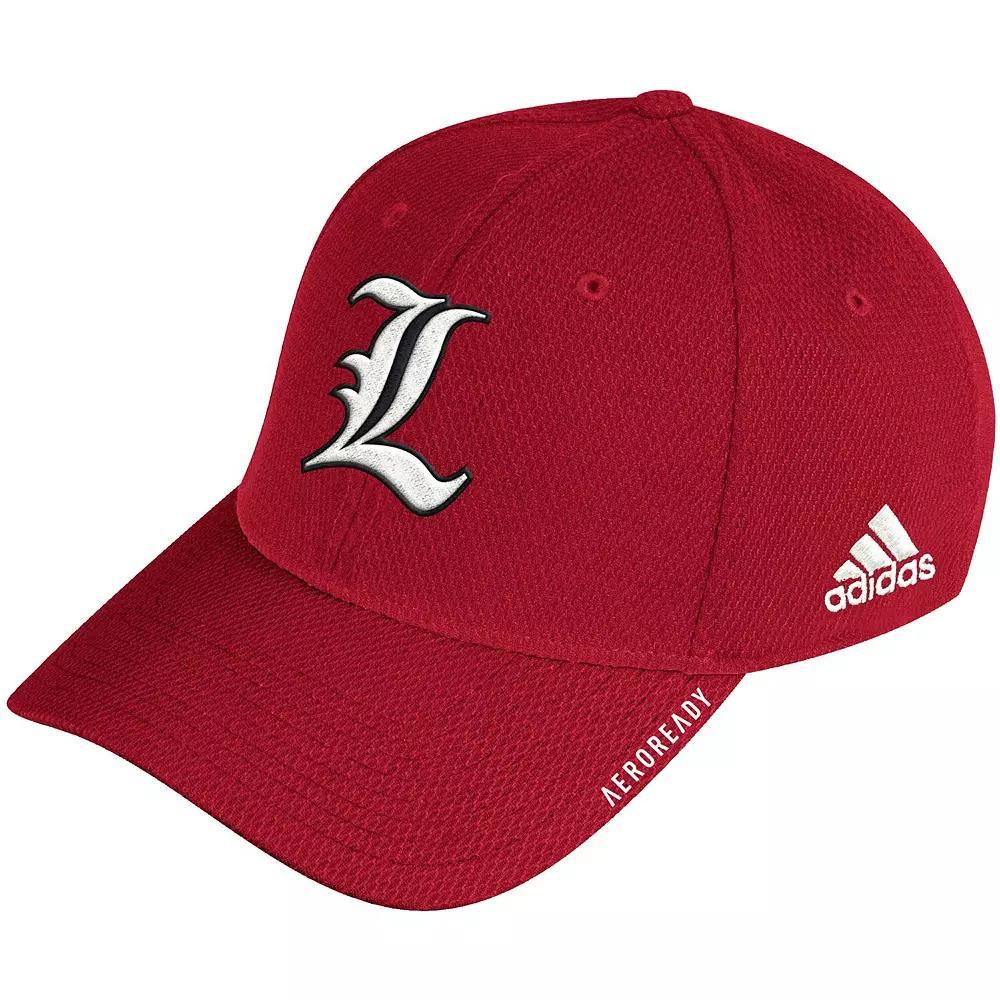 Men's adidas Red Louisville Cardinals 2021 Sideline Coaches AEROREADY Flex Hat, Size: Small/Medium Product Image