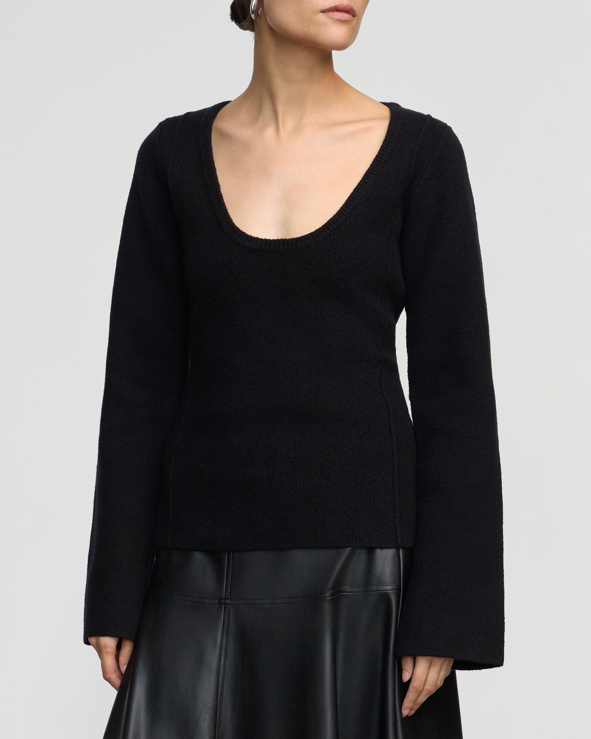 Camilla Seam-Detail Scoop-Neck Sweater Product Image
