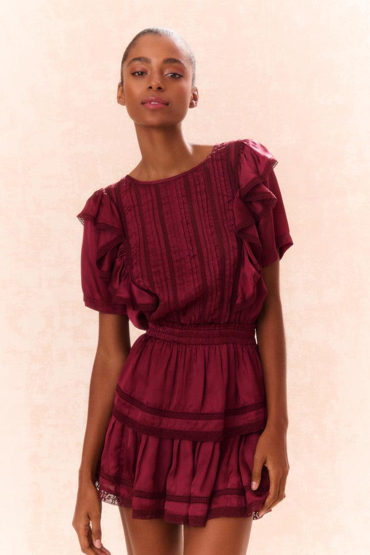 Natasha Ruffle Mini Dress Product Image