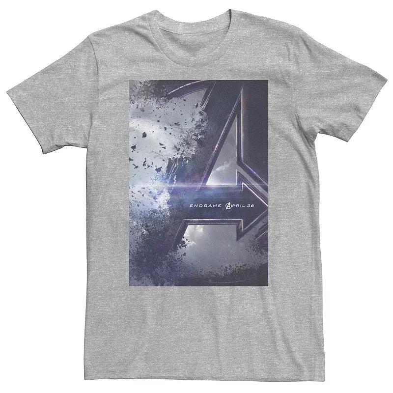 Big & Tall Marvel Avengers Endgame Movie Poster Tee, Men's, Size: 3XL, Athletic Grey Product Image