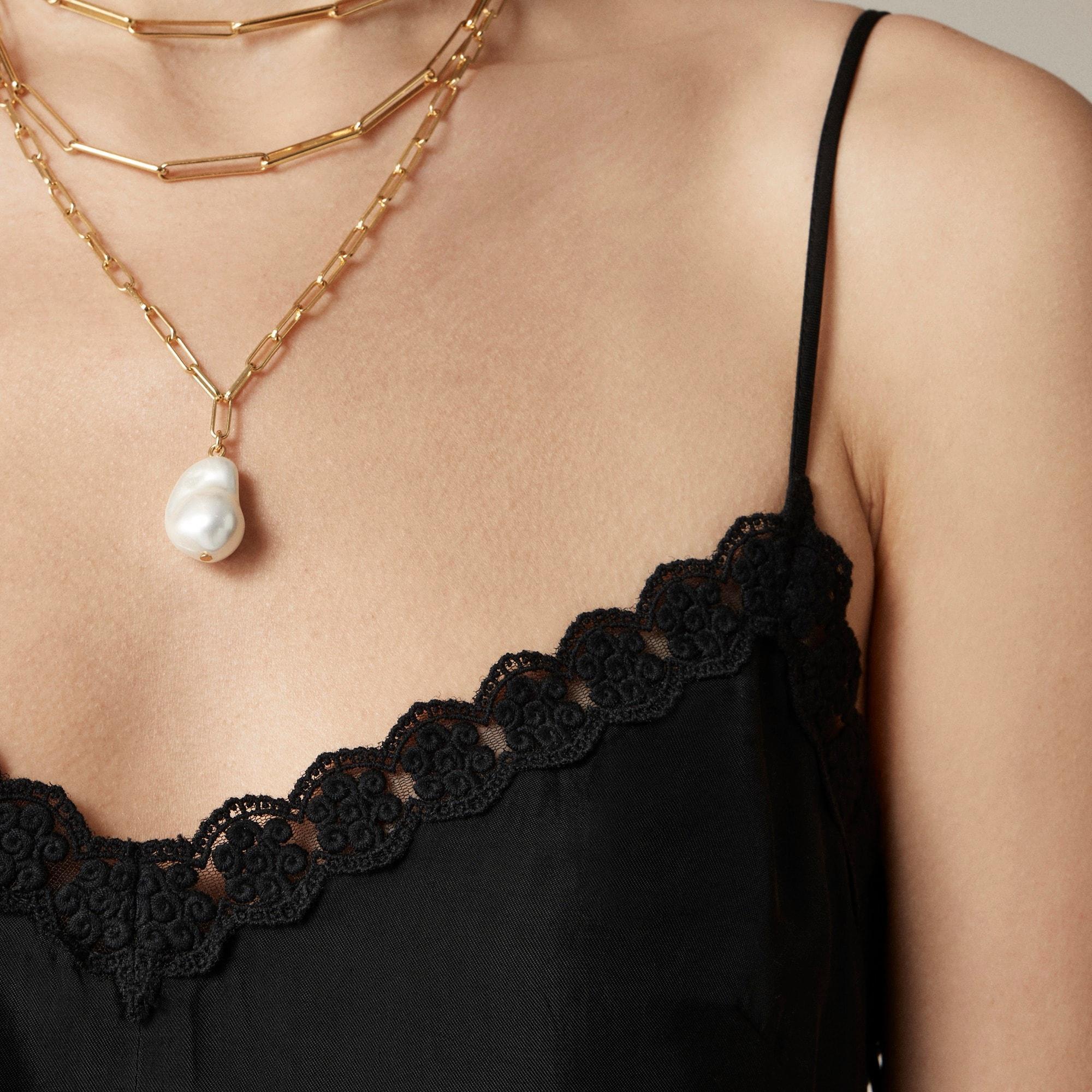 Natasha crochet-trim slip dress Product Image