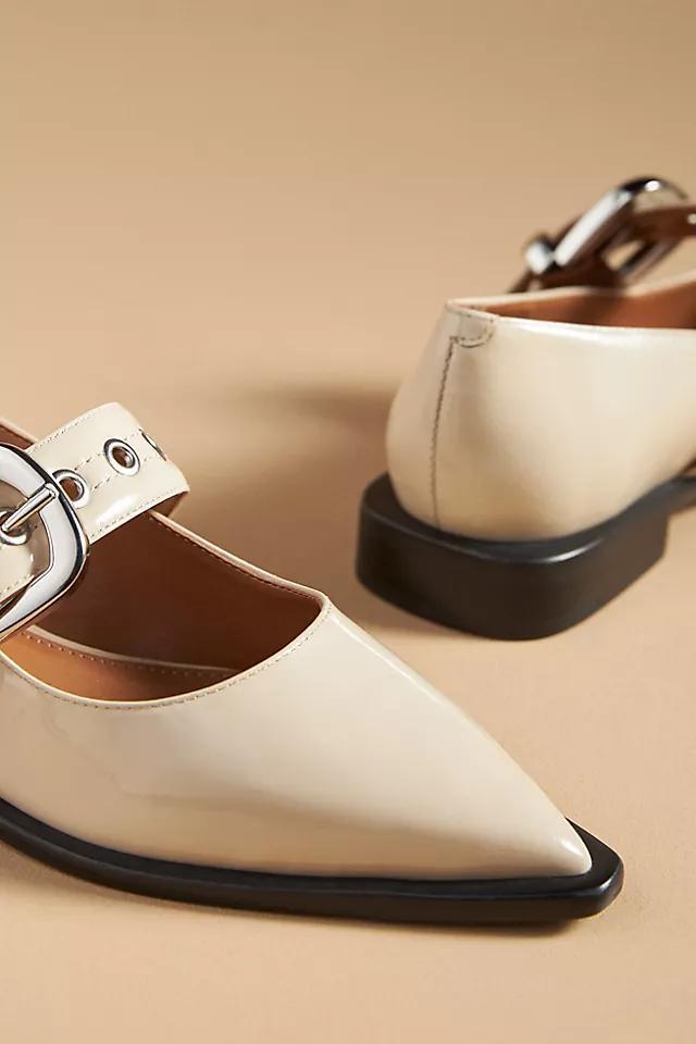 Maeve Pointed-Toe Moto Mary Jane Flats Product Image