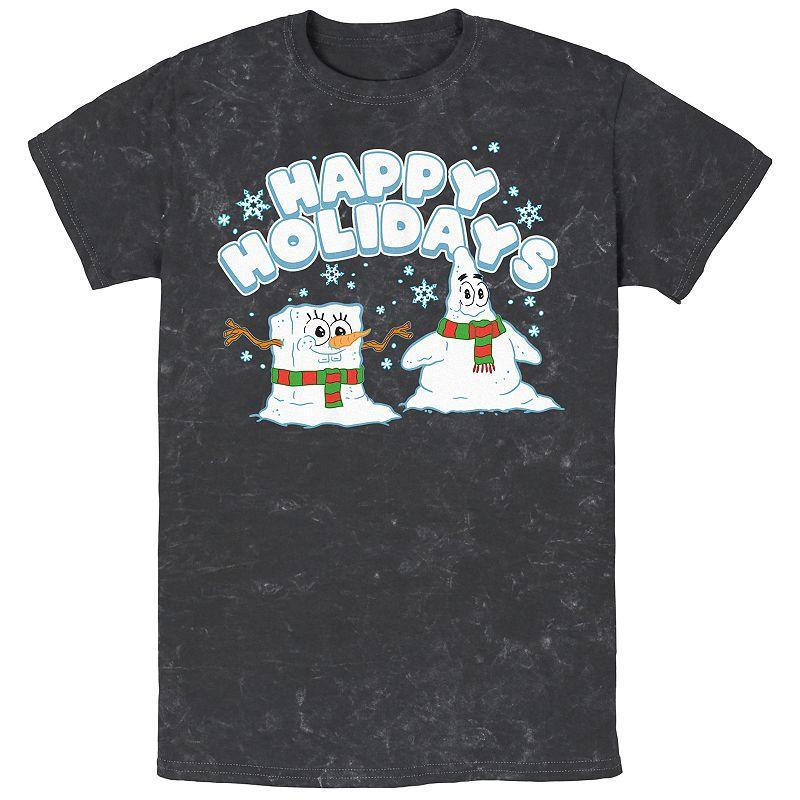 Mens Spongebob Squarepants Patrick Snowmen Tee Grey Heather Product Image