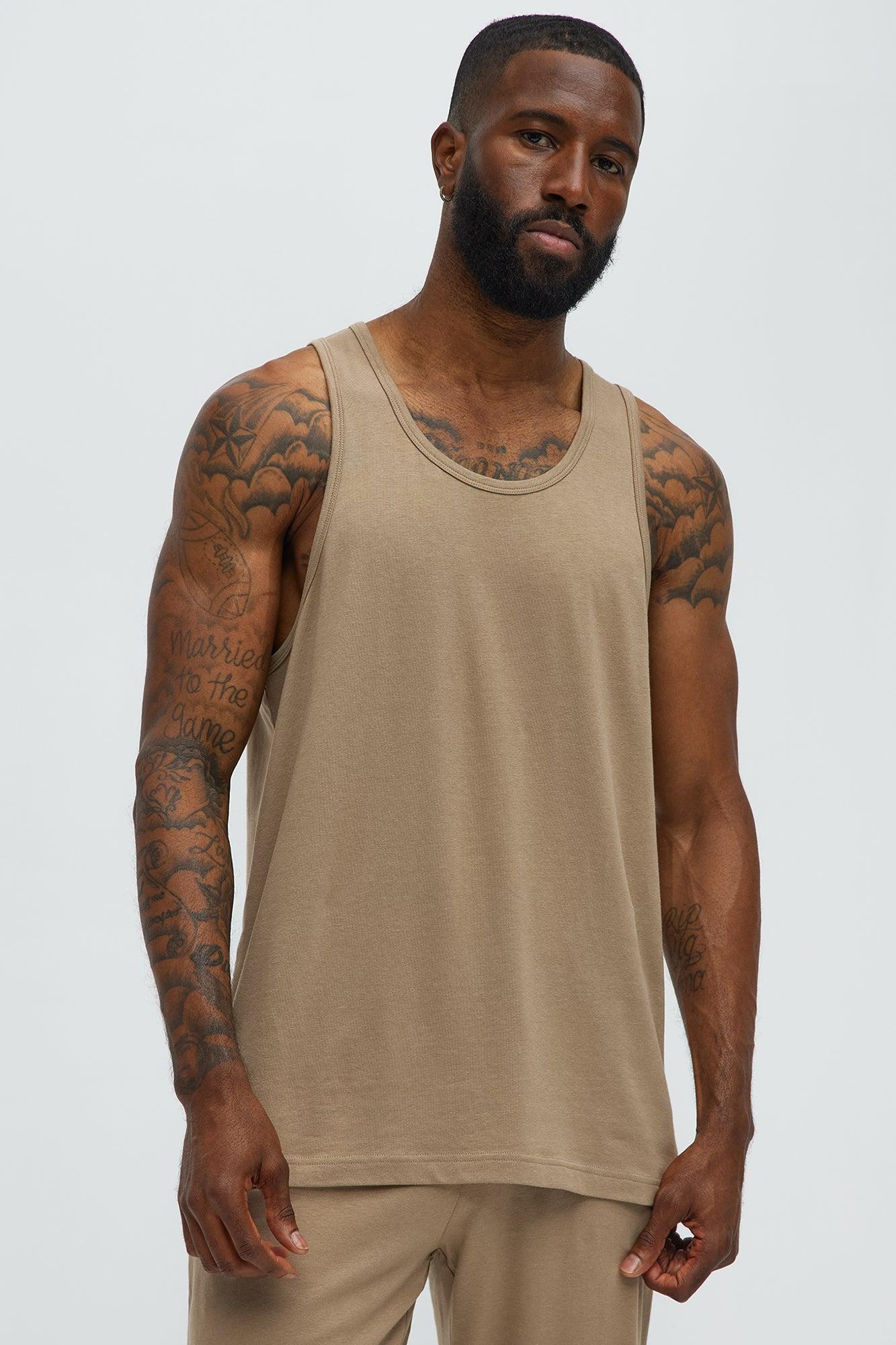 Essential Modal Lounge Tank - Taupe Product Image