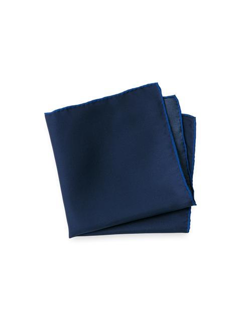 Solid Silk Pocket Square - Navy Product Image