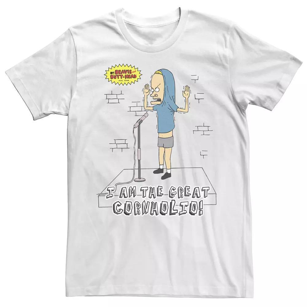 Men's Beavis And Butthead The Great Cornholio Short Sleeve Tee, Size: Small, White Product Image